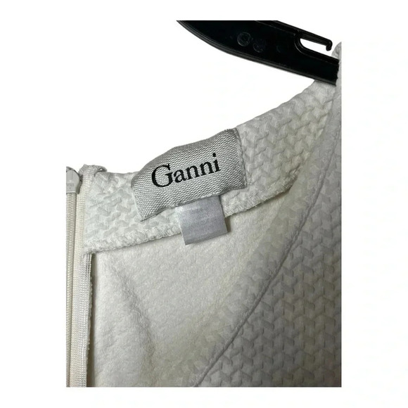 1599. GANNI BLACK AND WHITE IN COLOR FIT AND FLARE DRESS SIZE MEDIUM - Picture 5 of 9